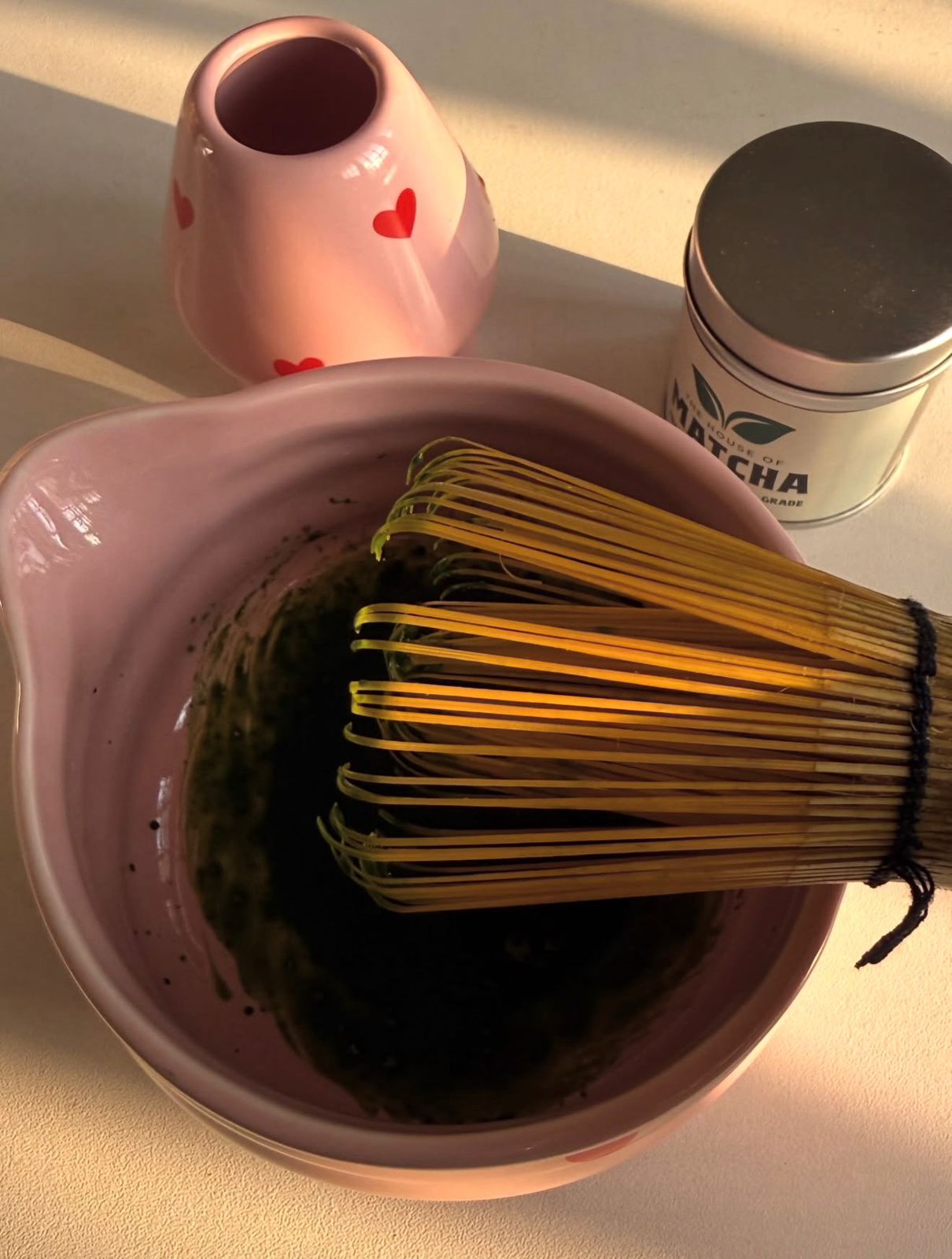 Pink Heart 5-Piece Matcha Set